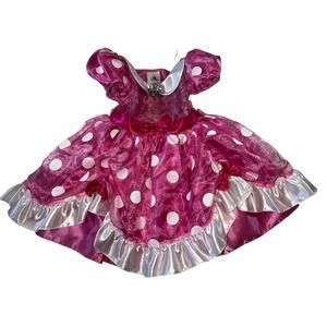 Disney Minnie Mouse Pink Polka Dot Costume‎ Dress Girls Size 2 Up to 92cm